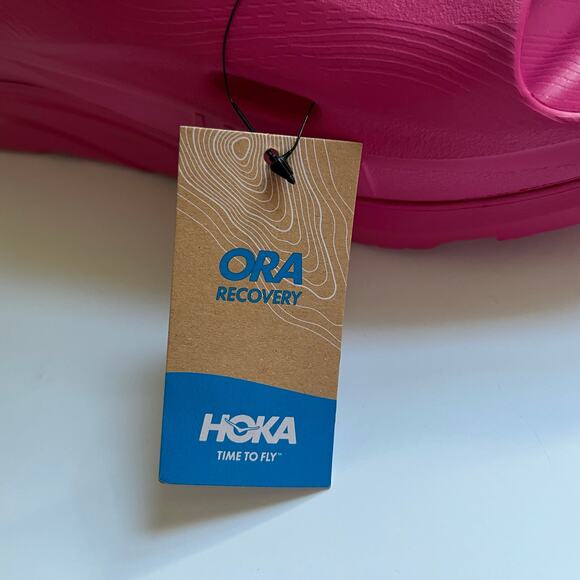 Hoka Ora Recovery Slide 3 Sandals Chunky Comfort Unisex Pink Yarrow W16/M14 NEW main image 4